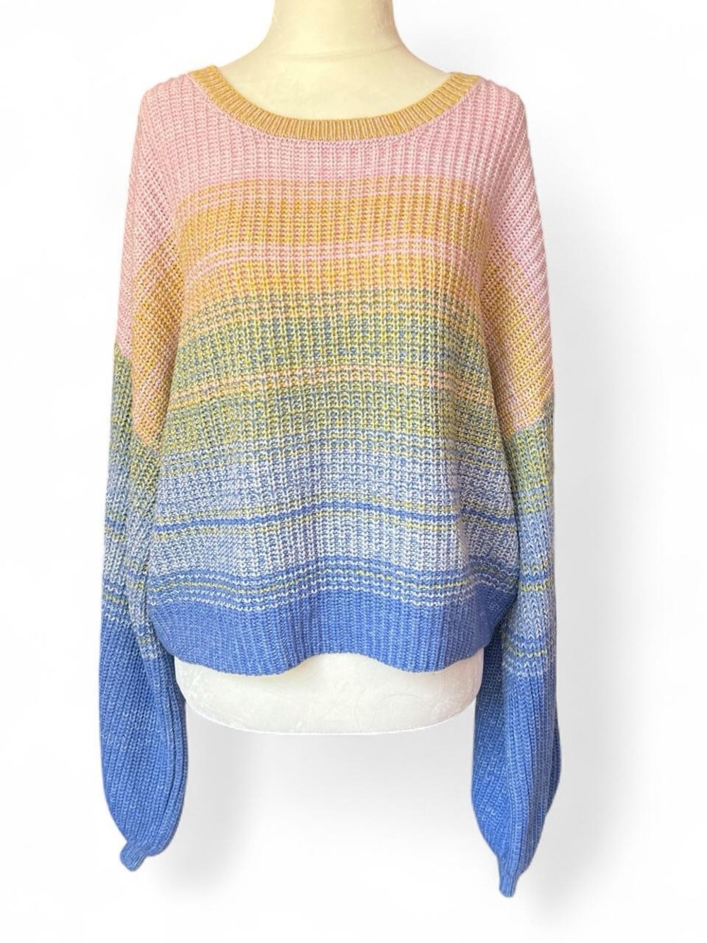 Pastel Rainbow oversized Boxy Sweater